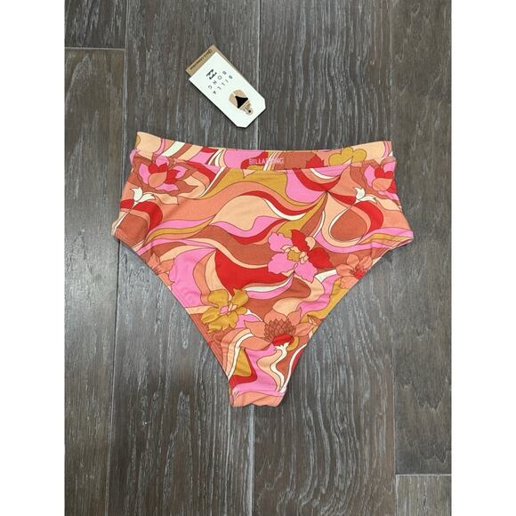 NWT BILLABONG Aruba Groovy Hi Swim Bikini Bottom High Rise Cheeky Small - Picture 2 of 5